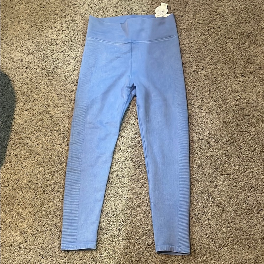 Aerie Blue Leggings High Waist Athletic Fit